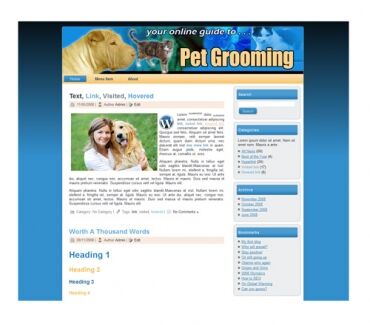 eCover representing Pet Grooming Templates  with Private Label Rights