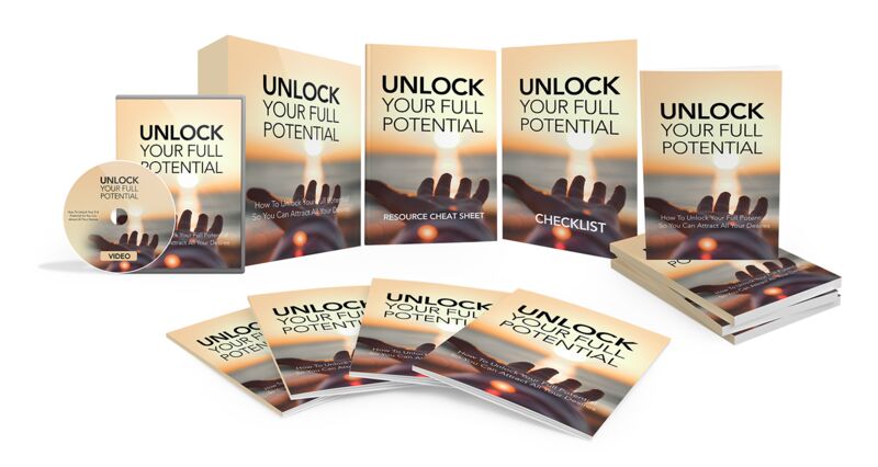 eCover representing Unlock Your Full Potential Video Course Videos, Tutorials & Courses with Master Resell Rights