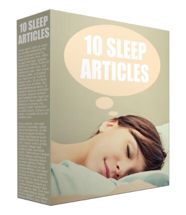 eCover representing 10 Sleep PLR Article Page 2017  with Private Label Rights