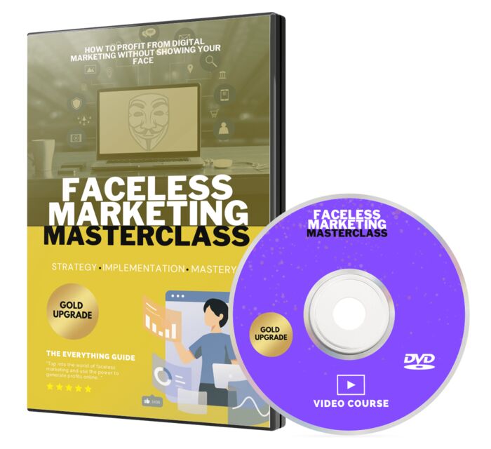 eCover representing Faceless Marketing Masterclass Video Upgrade  with 