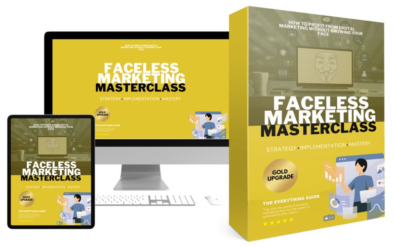 eCover representing Faceless Marketing Masterclass Video Upgrade  with 