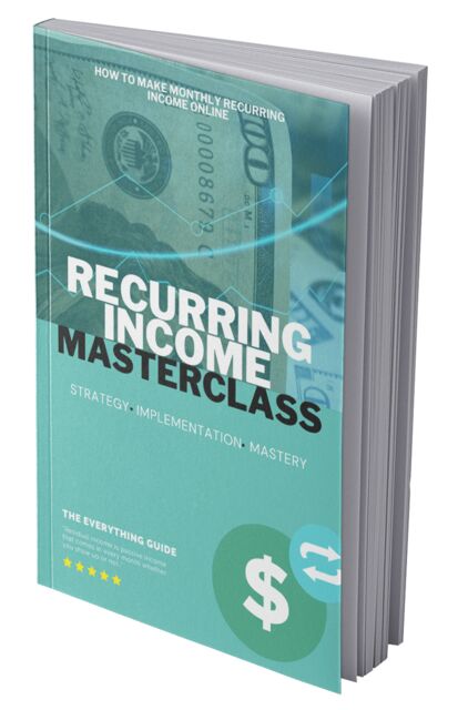 eCover representing Recurring Income Masterclass eBooks & Reports with Master Resell Rights