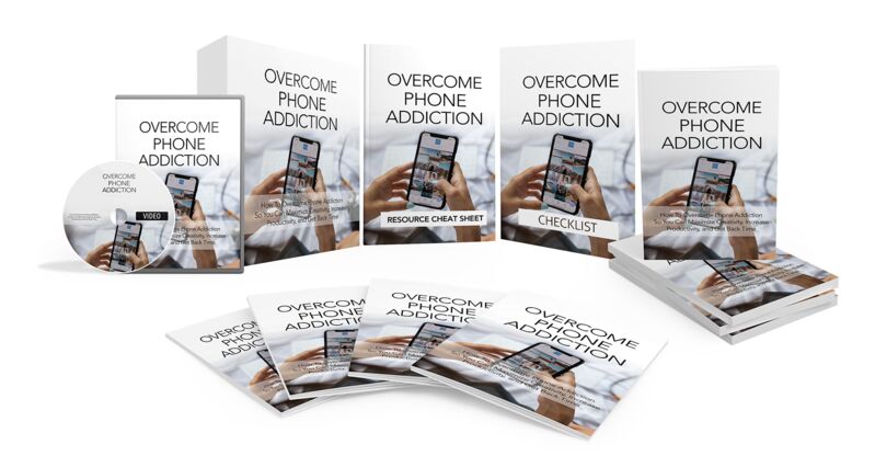 eCover representing Overcome Phone Addiction Video Upgrade Videos, Tutorials & Courses with Master Resell Rights