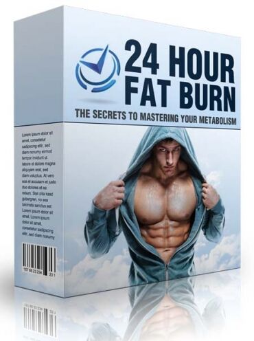 eCover representing 24 - Hour Fat Burn Podcast Audio & Music with Master Resell Rights