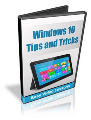 eCover representing Windows 10 Tips and Tricks Videos, Tutorials & Courses with Master Resell Rights